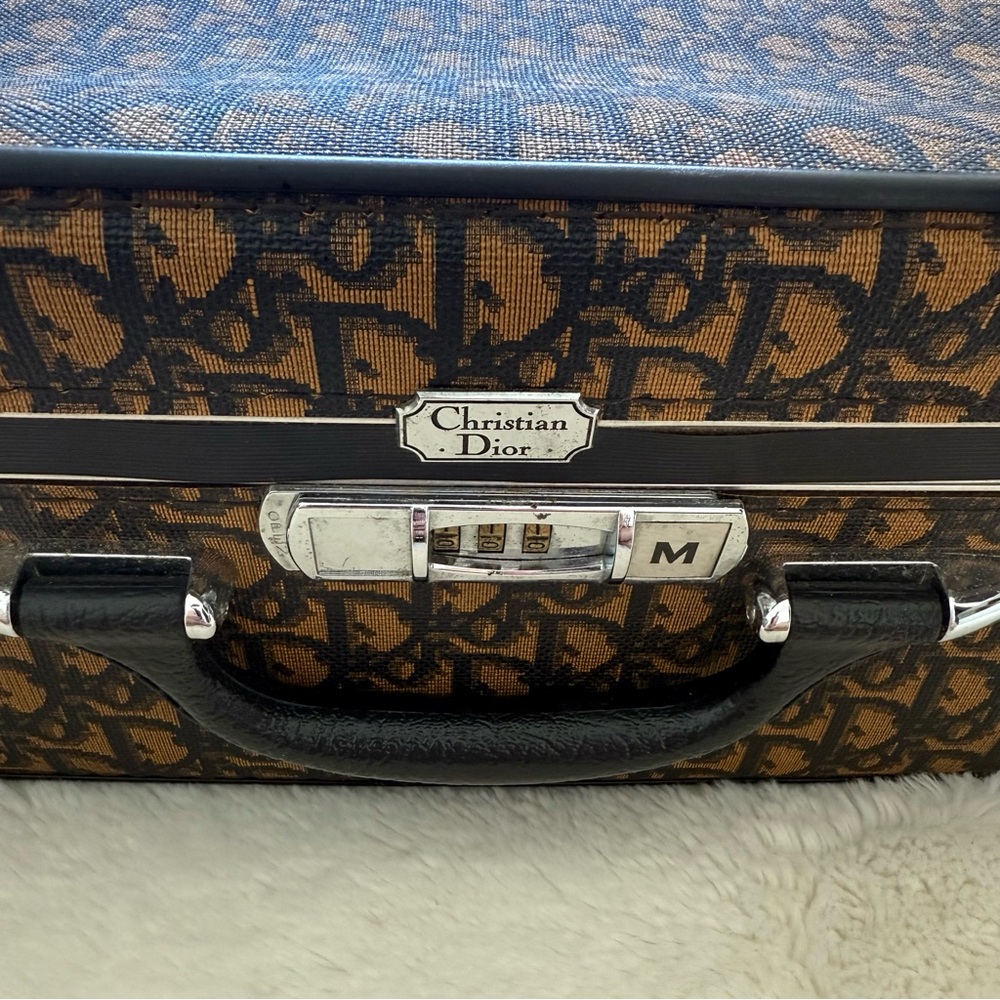 Vintage 1970s Christian Dior Diorissimo Pullman Suitcase 100% Authentic 28x18x8 - Picture 7 of 16